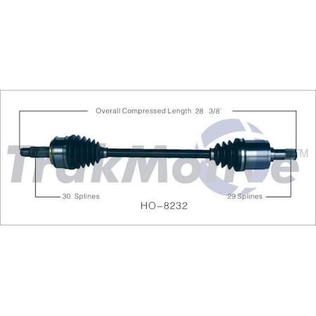 Surtrack Axle Cv Axle Shaft, Ho-8232 HO-8232